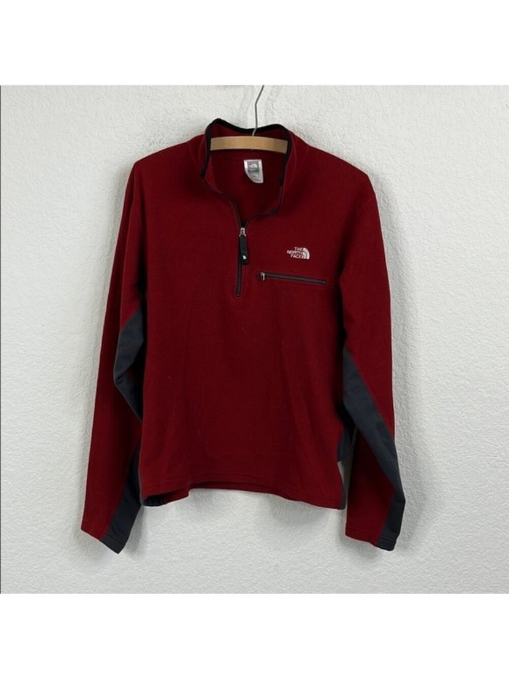 The North Face Men's Red Quarter-Zip Sweater